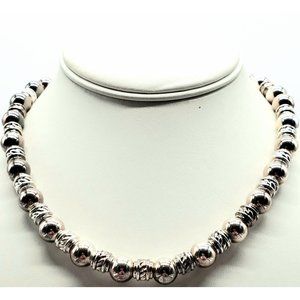 Napier Silver Tone Beaded Necklace